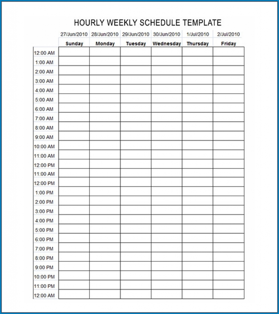 √ free editable schedule template hourly | templateral