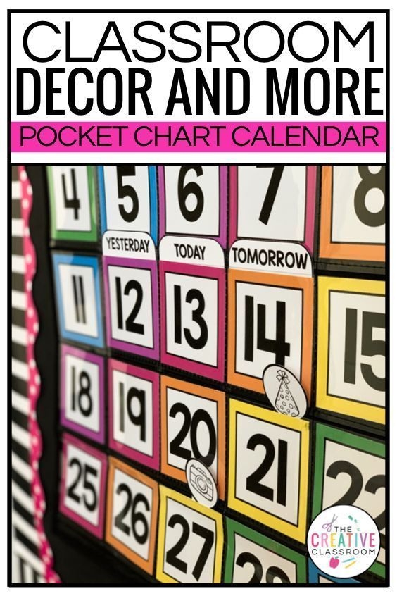 easy to make and use pocket chart calendar with months