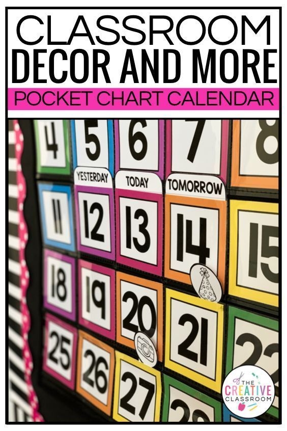 Easy To Make And Use Pocket Chart Calendar With Months