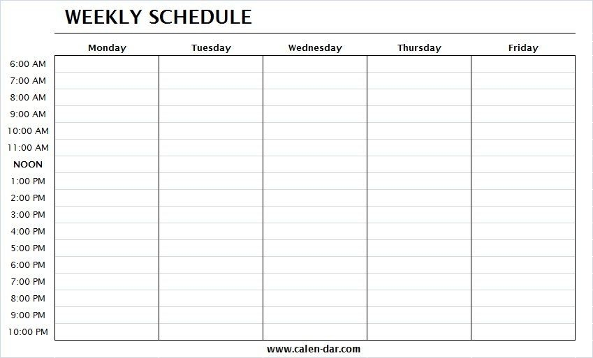 employee monday to sunday schedule : free calendar template