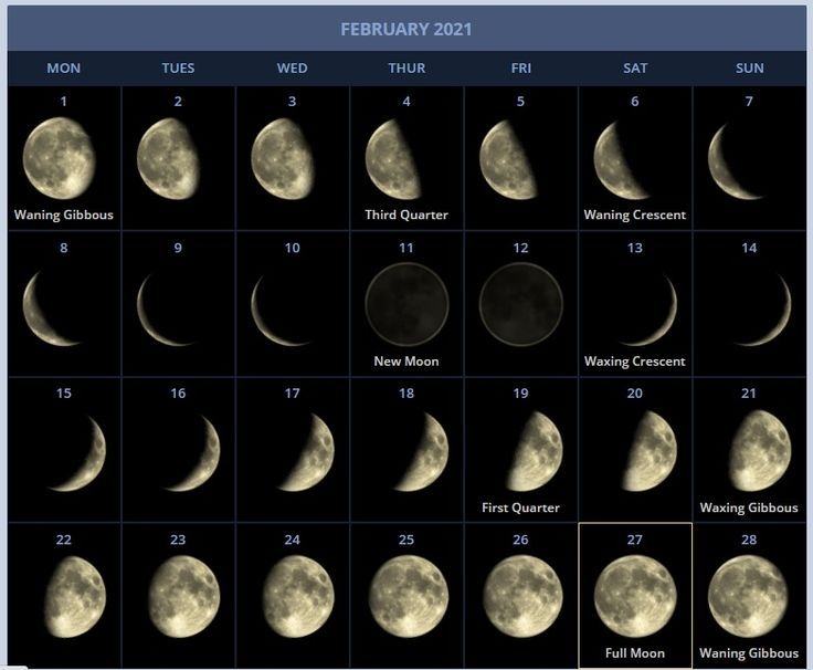 february 2021 moon calendar printable free download in