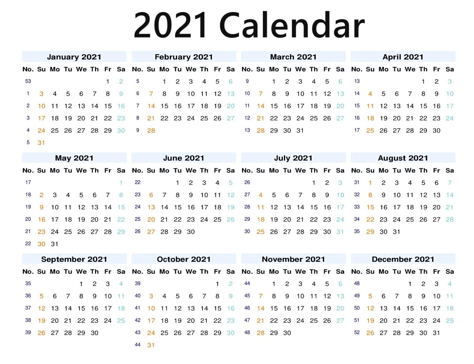 Fill Andprint A Calendar 2021 | Calendar Printables Free