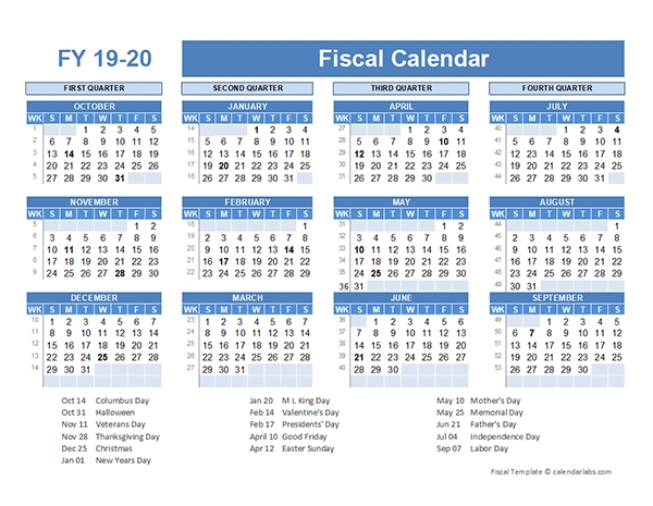 Fiscal Planner Template 2019 Free Printable Templates