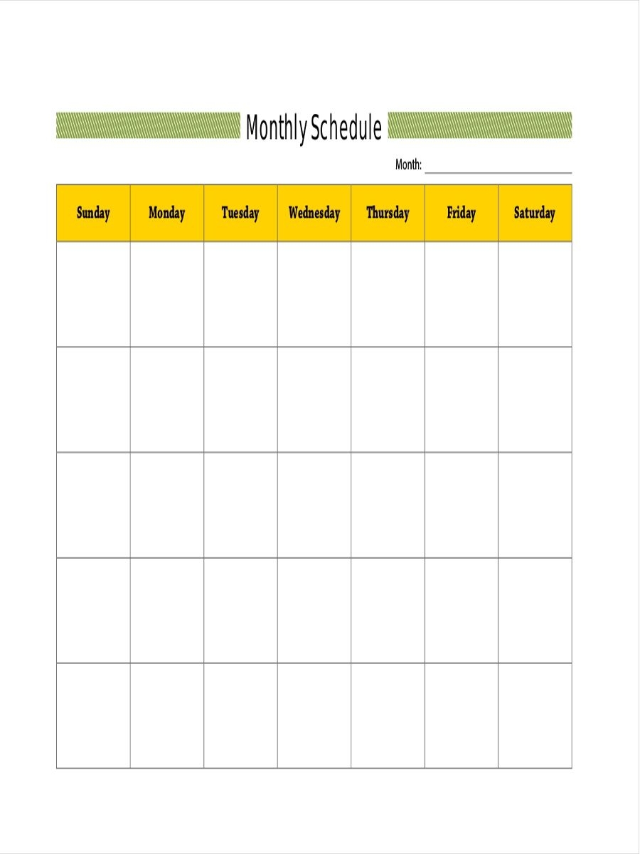 Free 9 Monthly Schedule Examples & Samples Pdf | Google