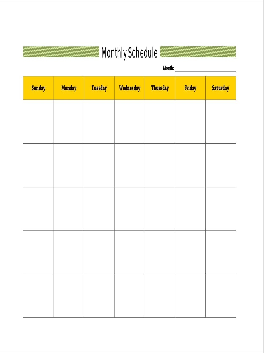 free 9 monthly schedule examples &amp; samples pdf | google