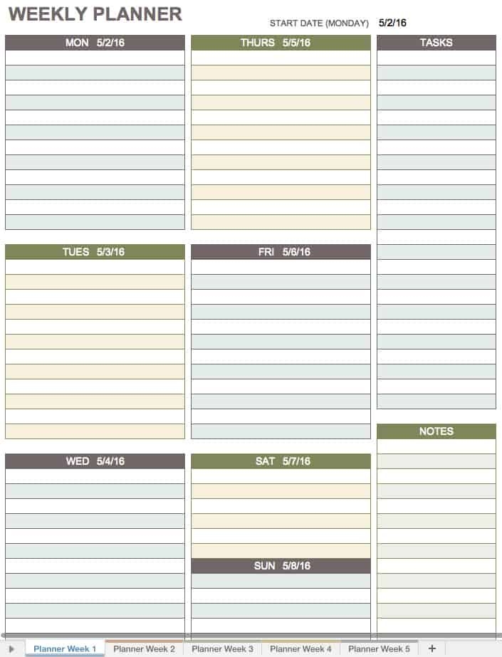 Free Blank Calendar Templates Smartsheet