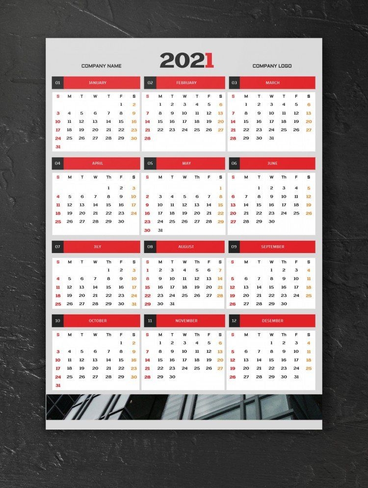 Free Corporate Calendar 2021 Template In Google Docs