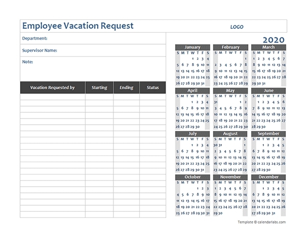 Free Employee Vacation Planning Calendars Image | Calendar