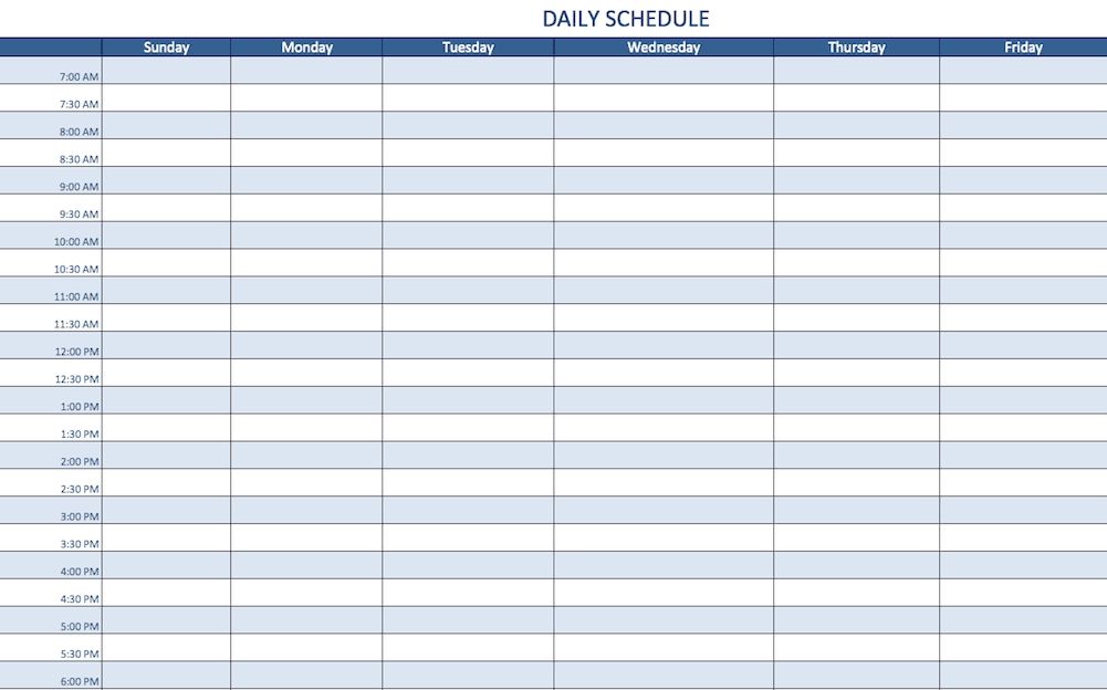free excel schedule templates for schedule makers