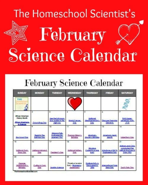 free february science calendar | free homeschool deals