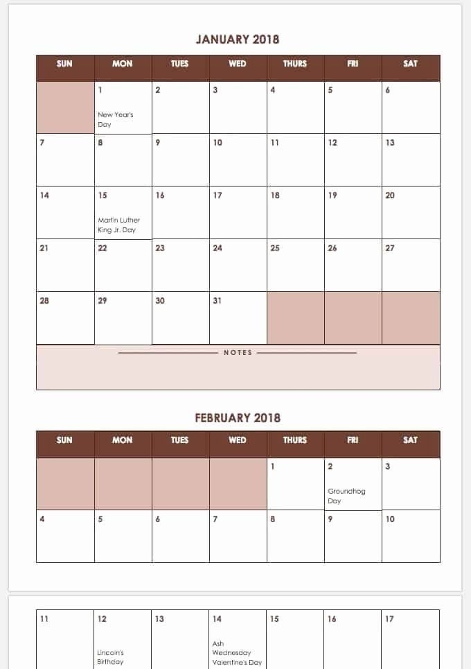 Free Google Doc Calendar Template 2025