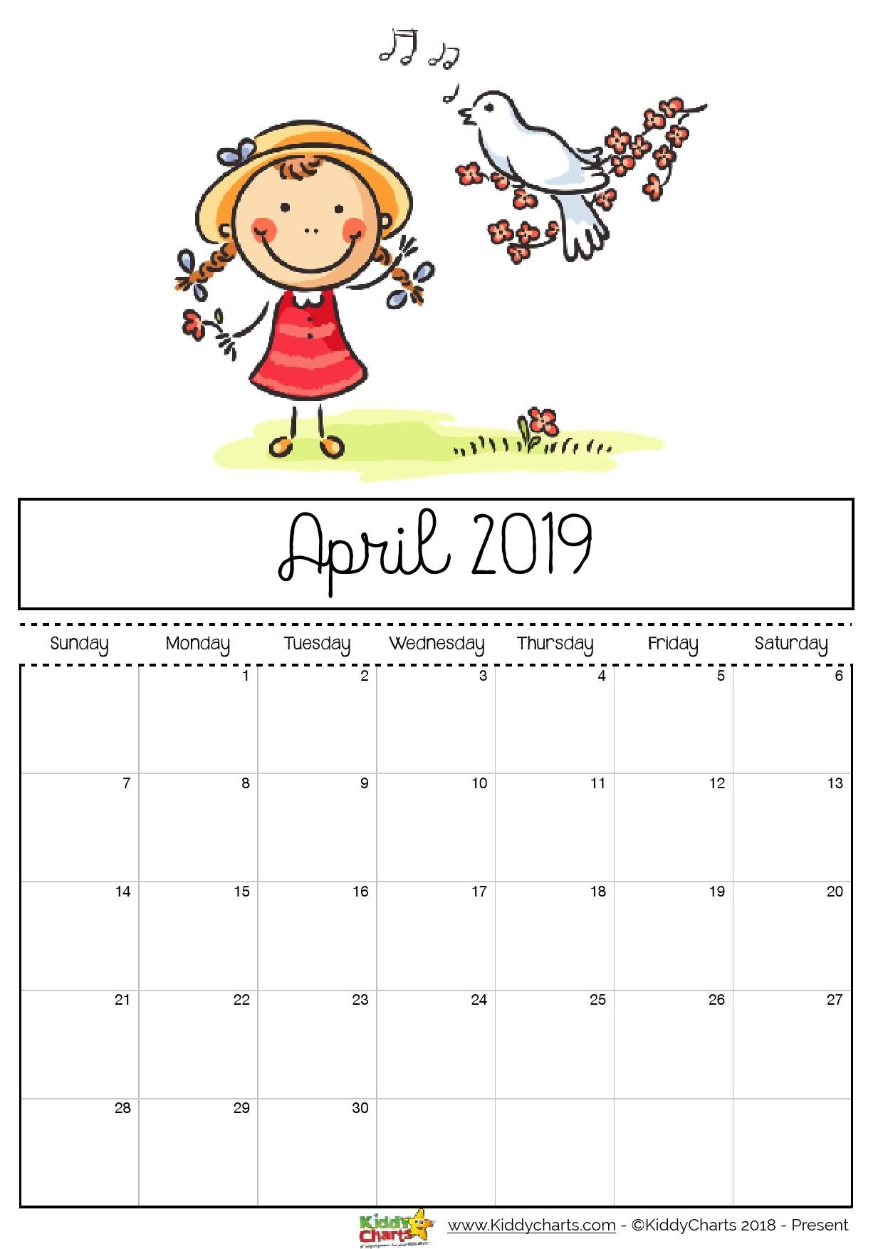 Free Printable 2019 Calendar Print Yours Here | Kiddycharts