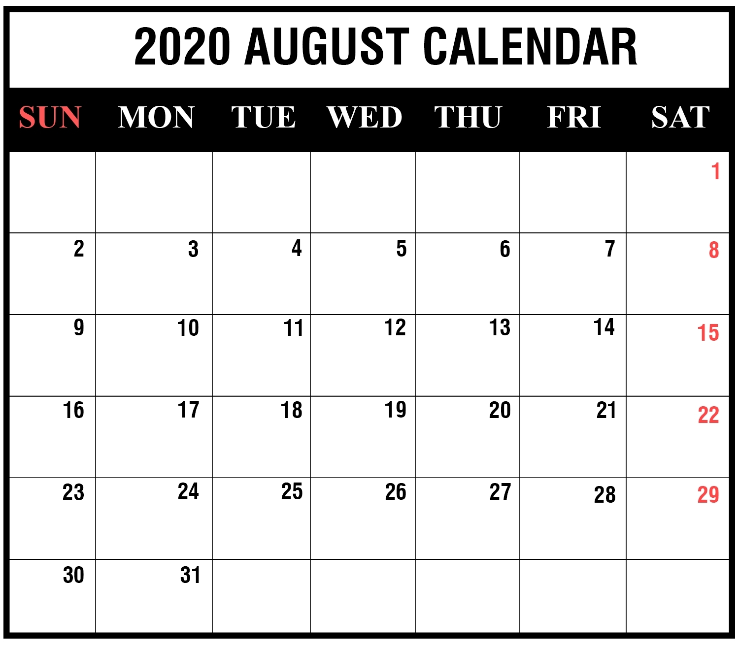 Free Printable 2020 Calendar To I Can Edit Calendar