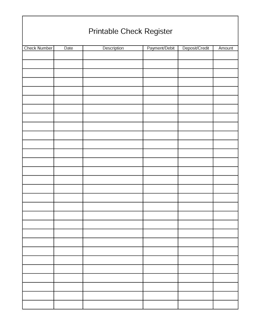 free printable check register calendar | ten free