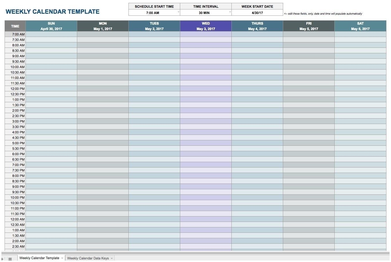 free printable daily calendar 15 minute increments | month