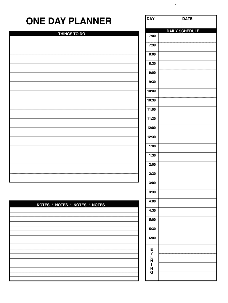 Free Printable Daily Planner In 15 Min Increments