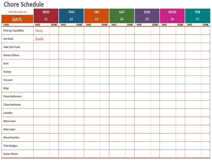 free printable daily schedule sheet in 15 minute