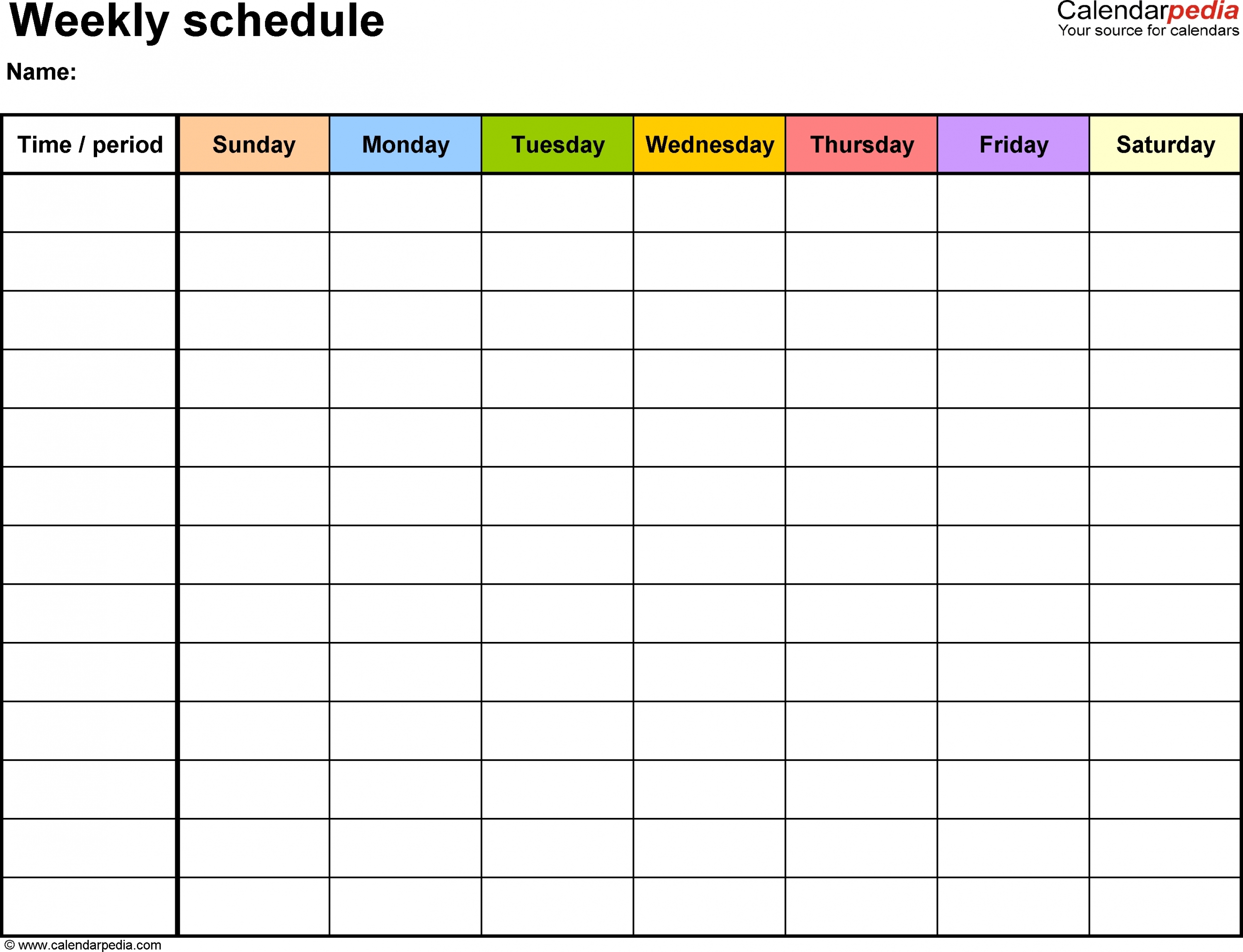 free printable weekly calendar monday to sunday | month