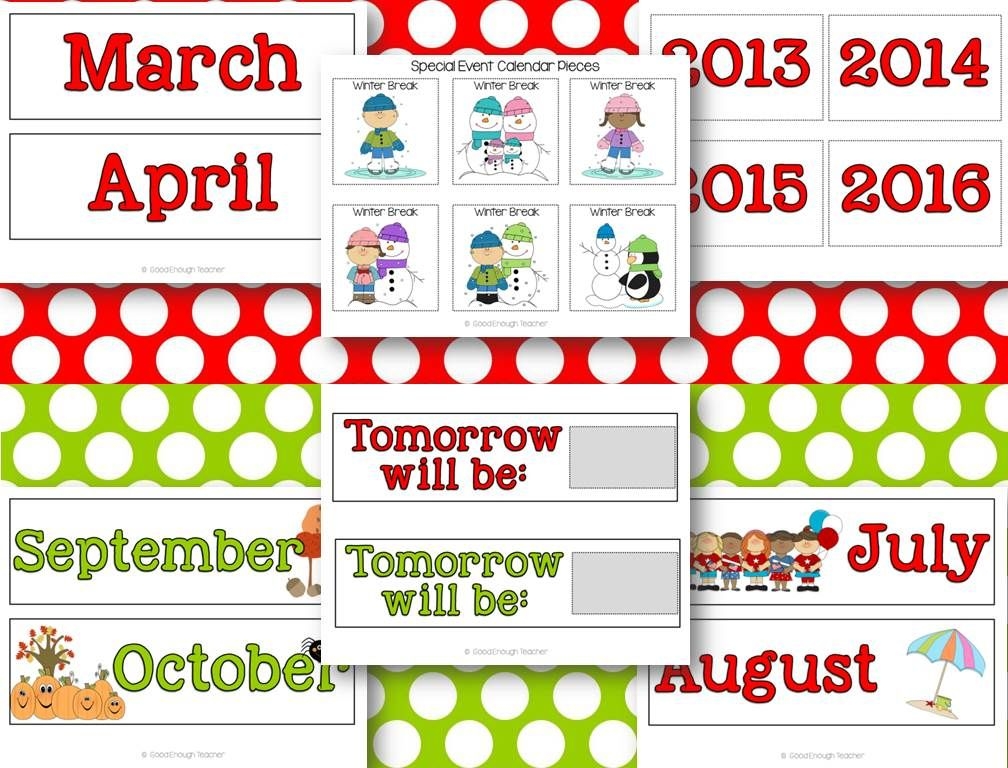 Good Enough Teacher: Back To School Calendars & Sale