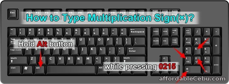 How To Make Multiplication Sign (×) In Computer
