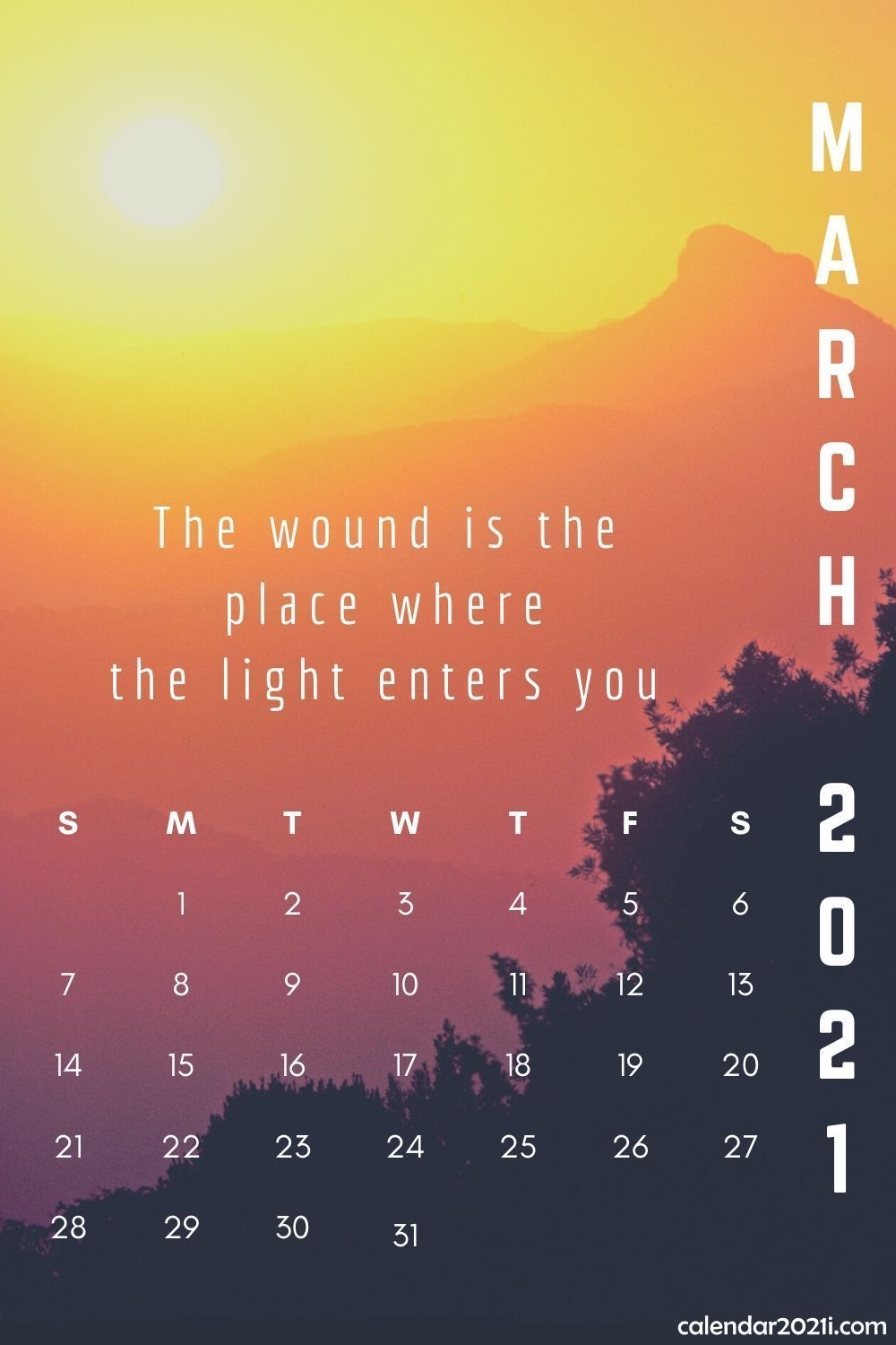 Inspiring 2021 Calendar Monthly Quotes | Calendar 2021