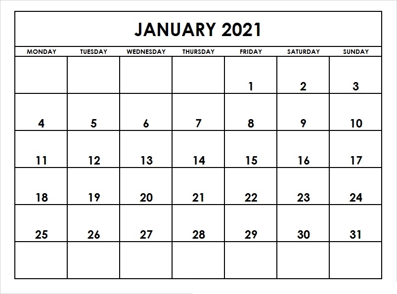 january 2021 calendar printable pdf printable calendar