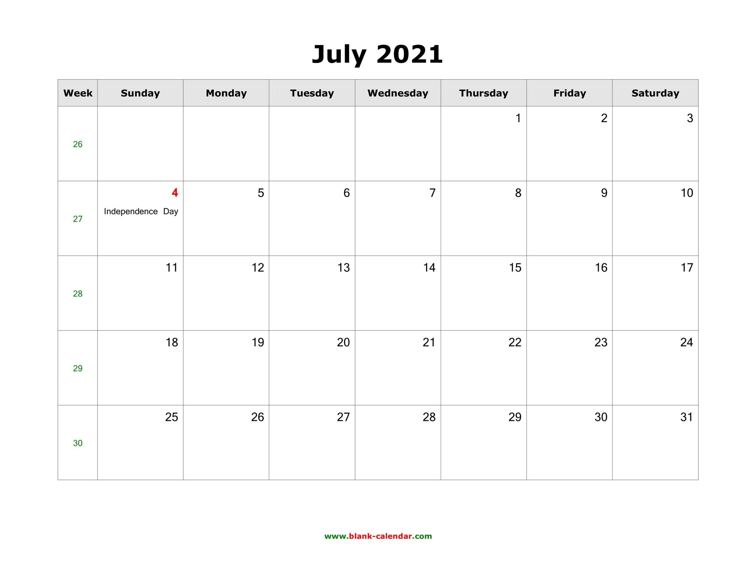 June 2021 Printable Calendar In Pdf, Word, Excel