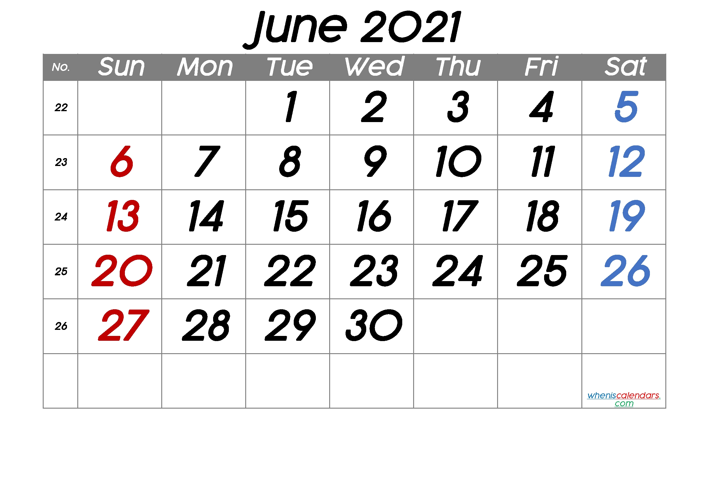 june printable calendar 2021 | 2021 printable calendars