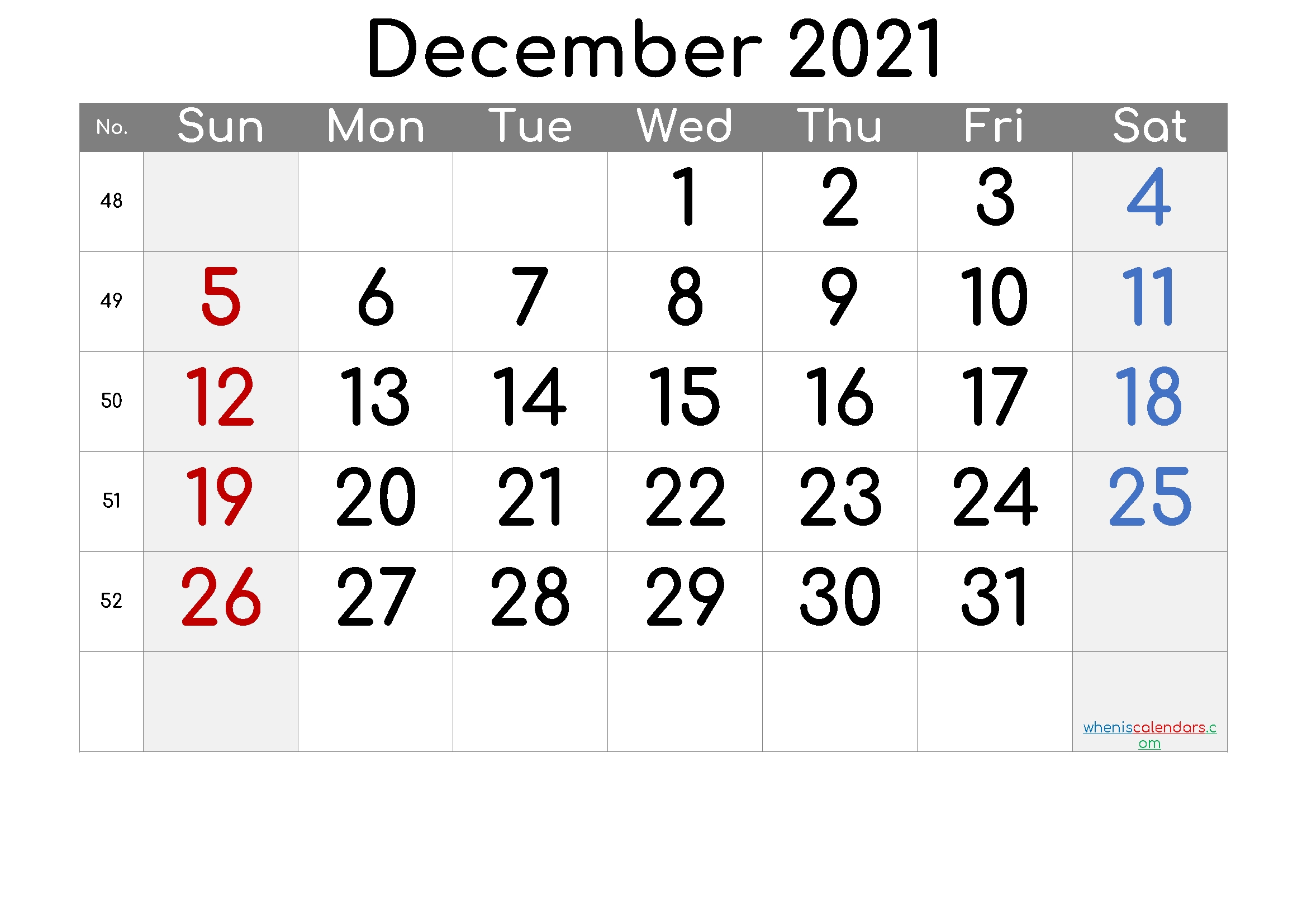 Kalender December 2021 | Example Calendar Printable