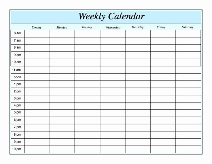 lovely blank weekly schedule template in 2020 | weekly