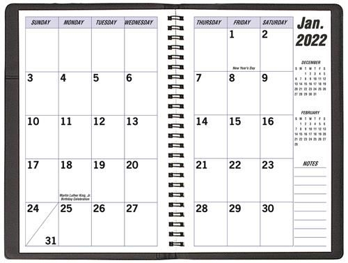 mbl 21 2021 skivertex large print monthly planner 5 5 x 8