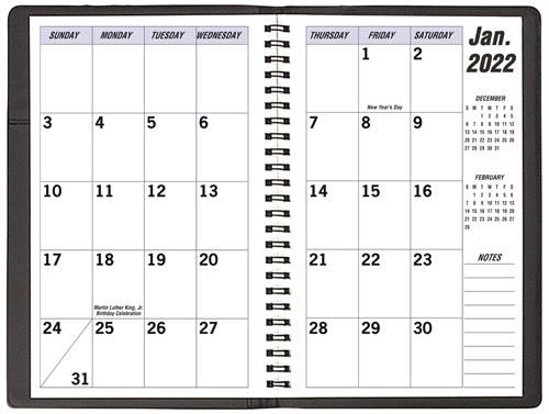 Mbl 21 2021 Skivertex Large Print Monthly Planner 5 5 X 8