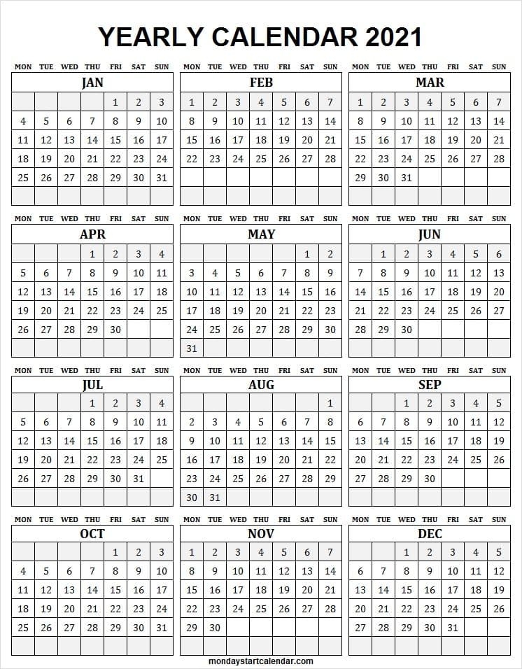 Microsoft Word Printable Calendar 2021 | Free Letter Templates