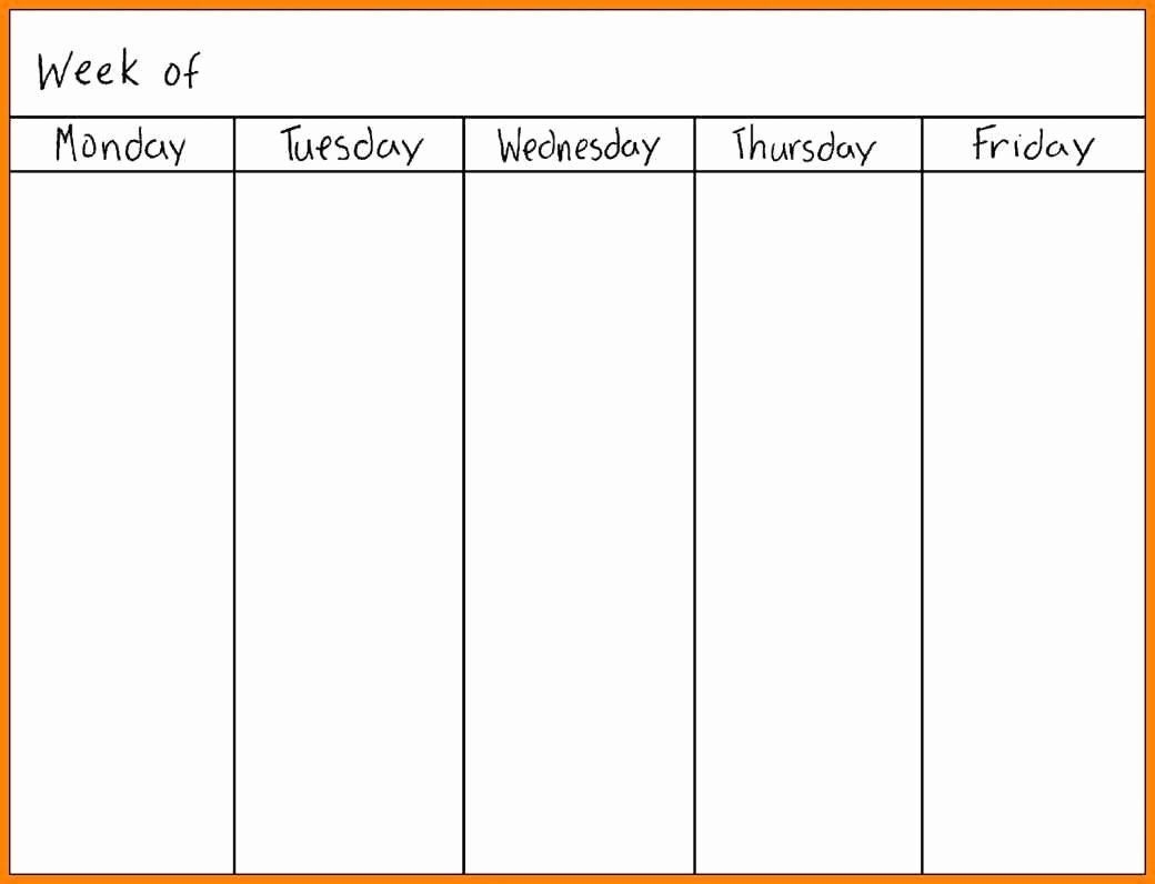 Monday Through Sunday Calendar Template In 2020 (with
