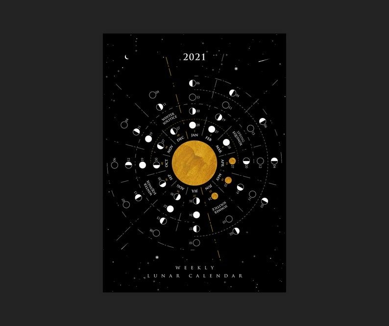 Moon Phases 2021 Calendar Moon Phase Calendar Lunar