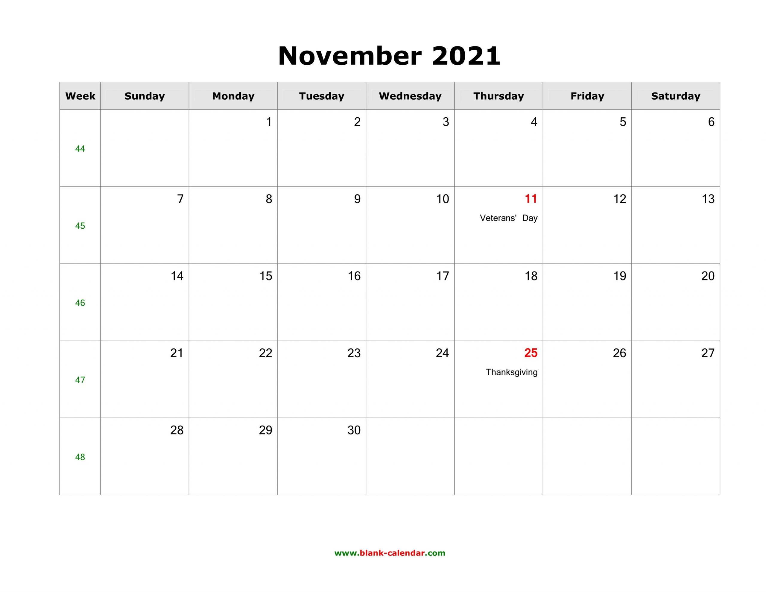 november 2021 blank calendar | free download calendar