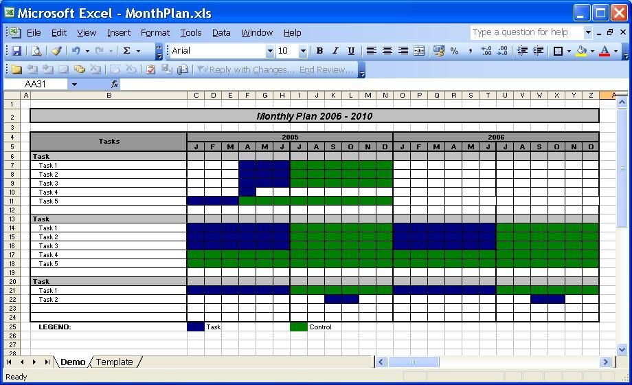 Officehelp Template (00030) Calendar Plan Month