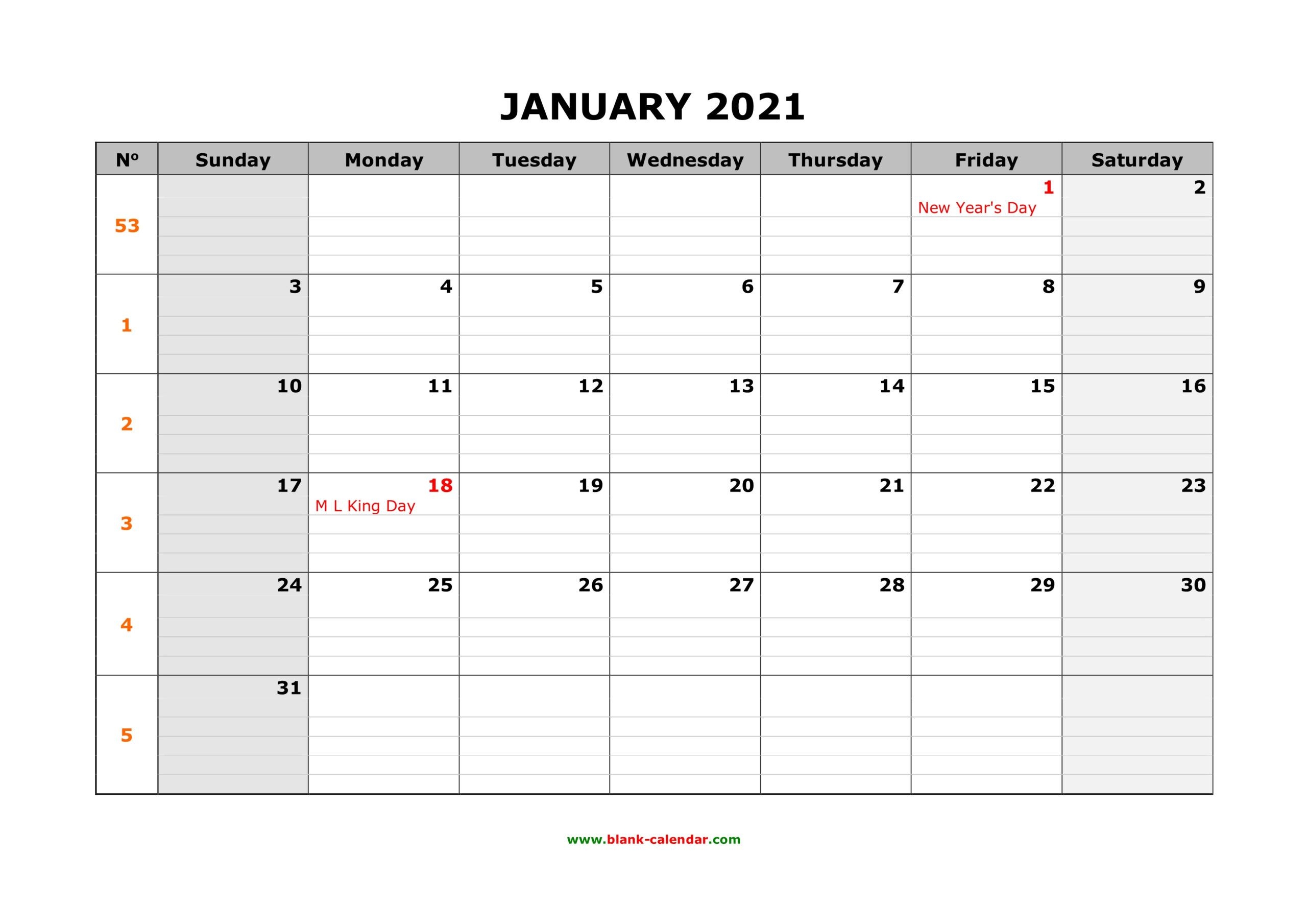 print free 2021 yearly calendar with boxes | calendar