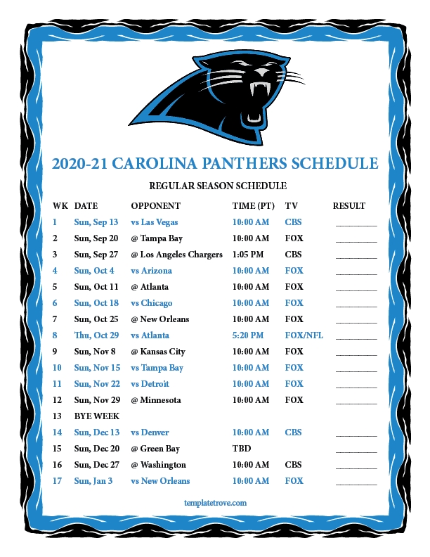 printable 2020 2021 carolina panthers schedule