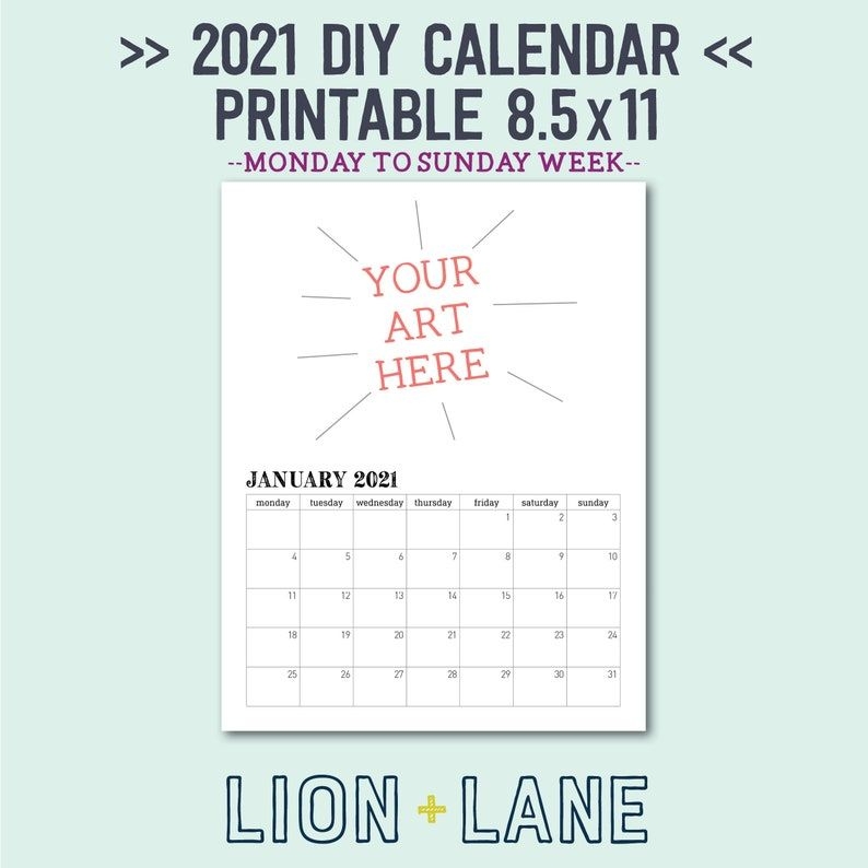printable 2021 calendar 8 5x11 / vertical 8 5 x 11 inch