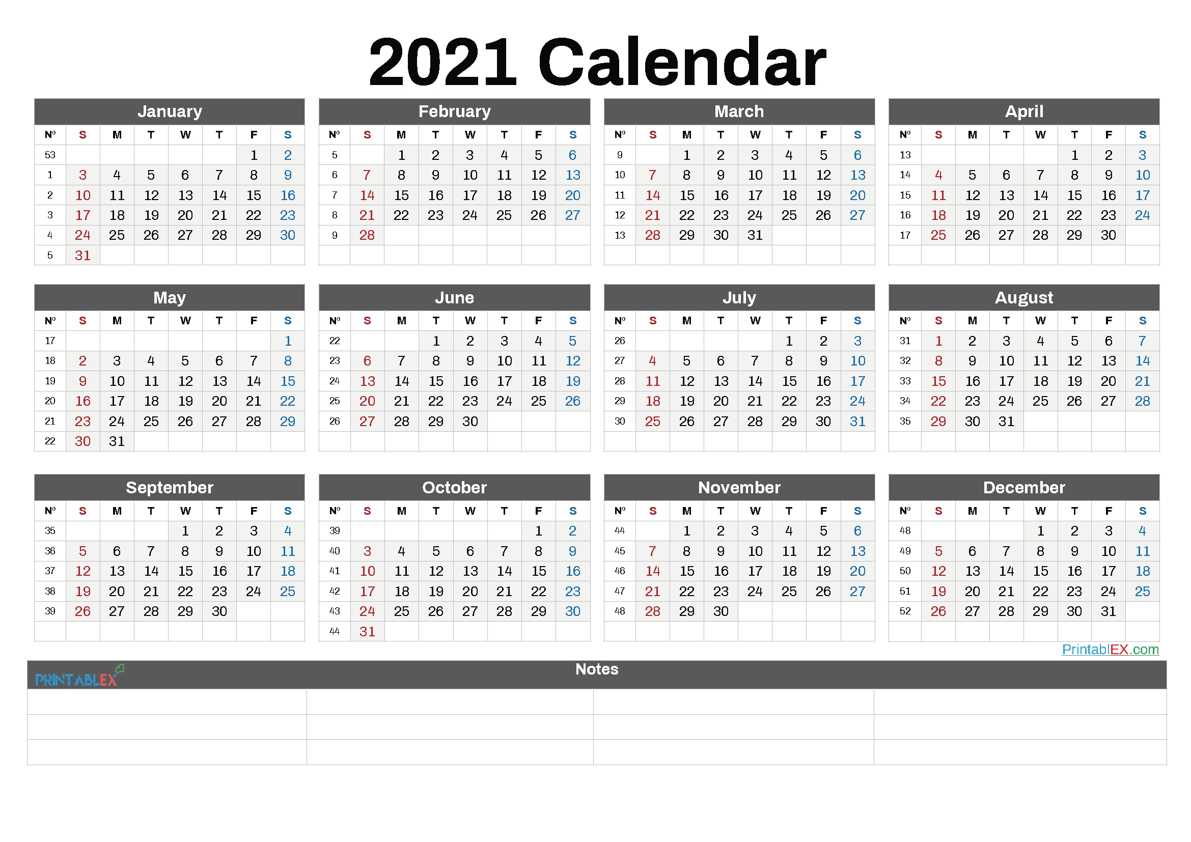 Printable 2021 Calendarmonth 21ytw87 Free