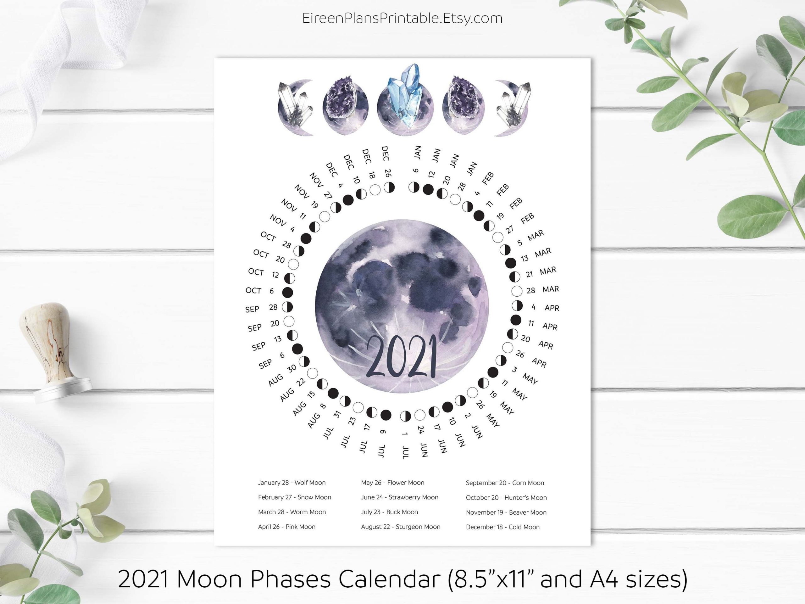printable 2021 moon phases calendar 2021 lunar calendar