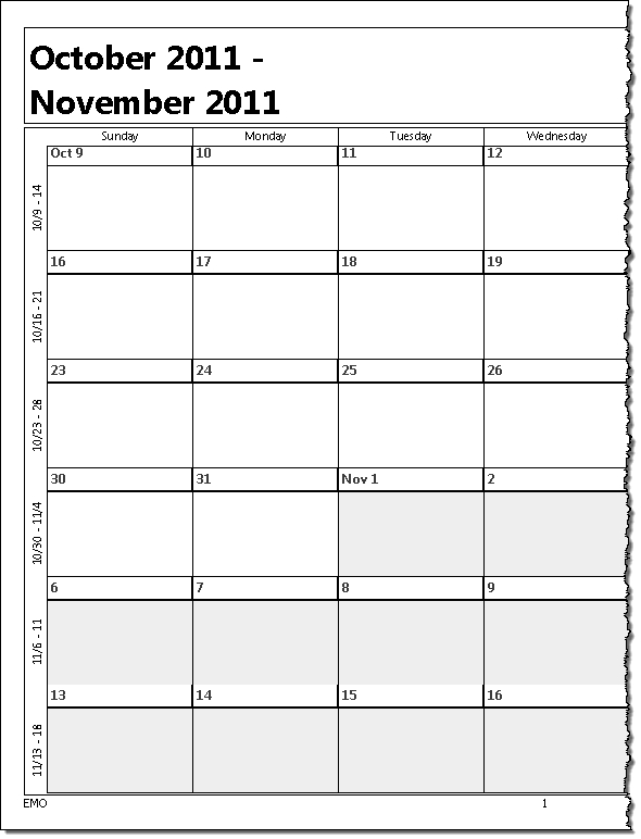 Printable Calendar 2 Weeks Per Page Idaman