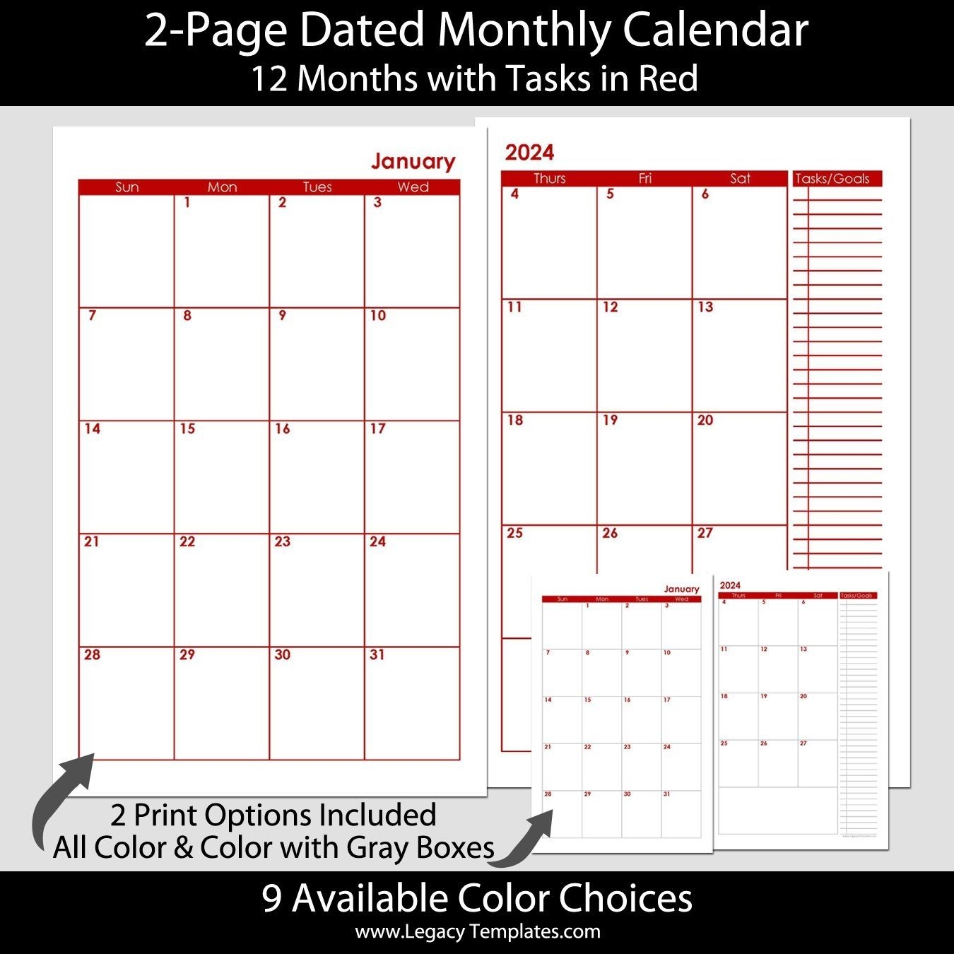 Printable Calendar 2021 Monthly 5 5 X 8 5 Example