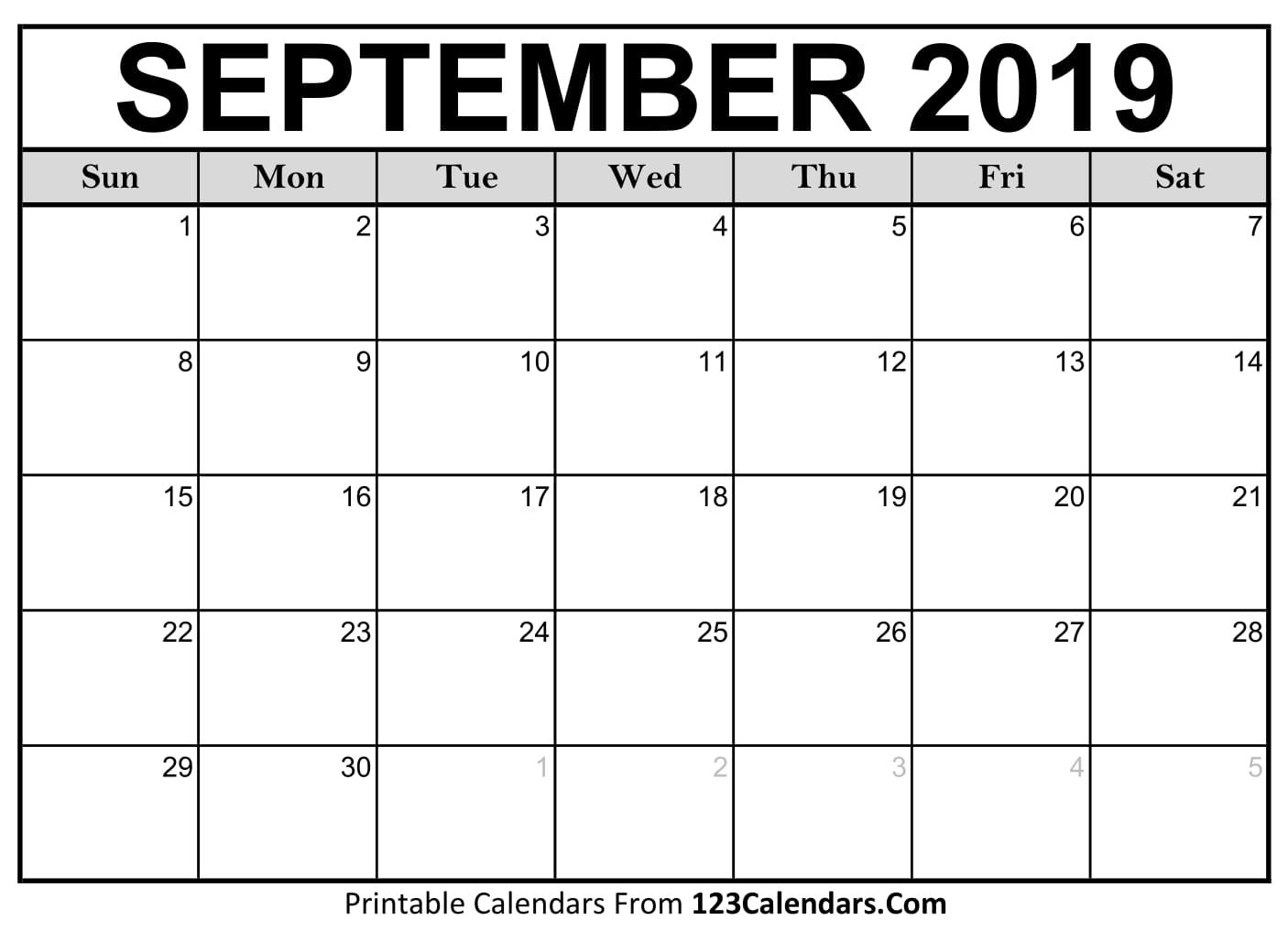 printable calendar to write on | month calendar printable