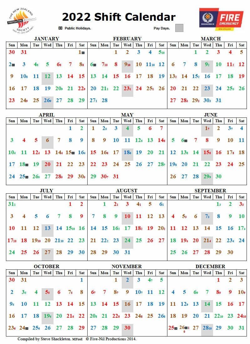 Firefighter C Shift Calendar 2021 - Example Calendar Printable