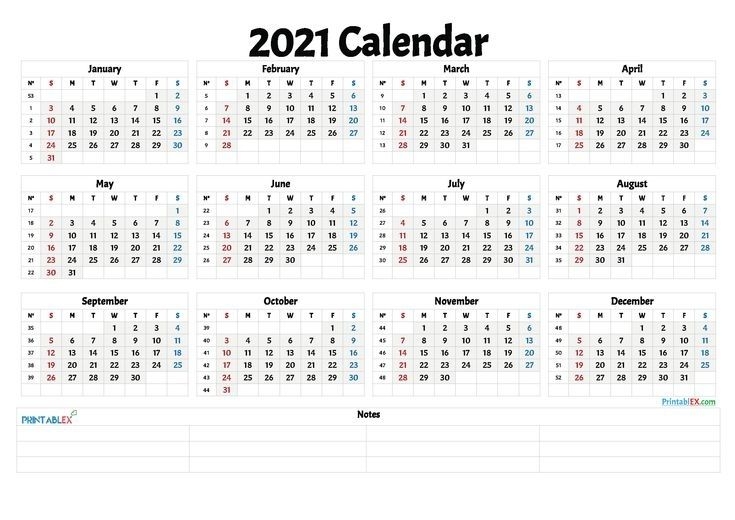 printable list of 2021 weekends | ten free printable