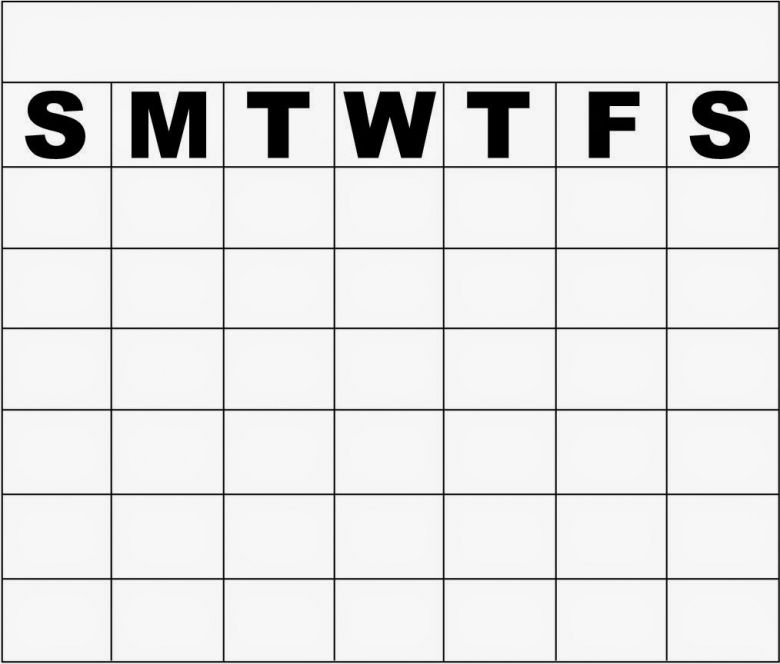 Printable Monday Through Friday Calendar Template : Free