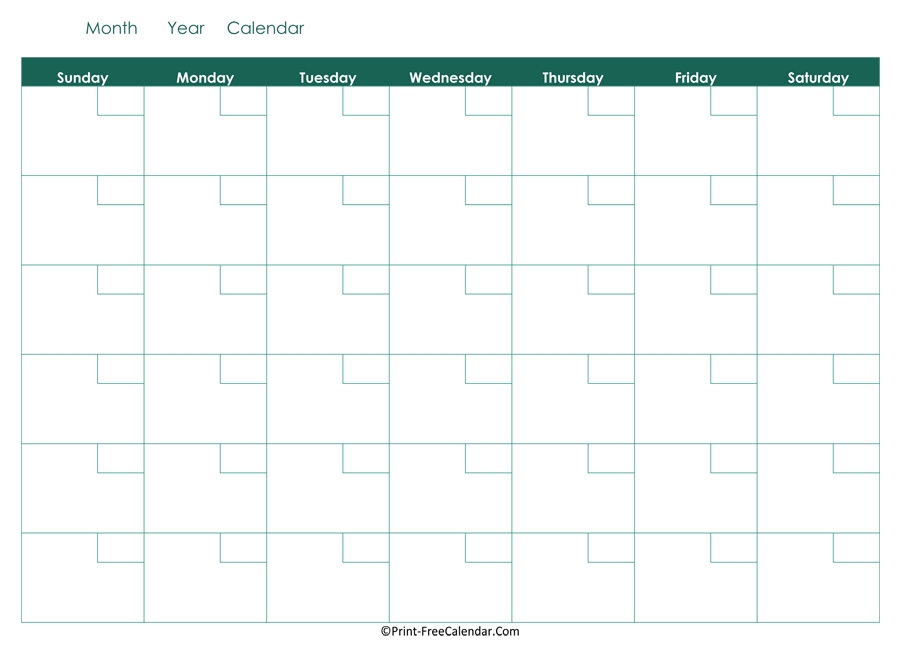 printable monthly calendar 2021