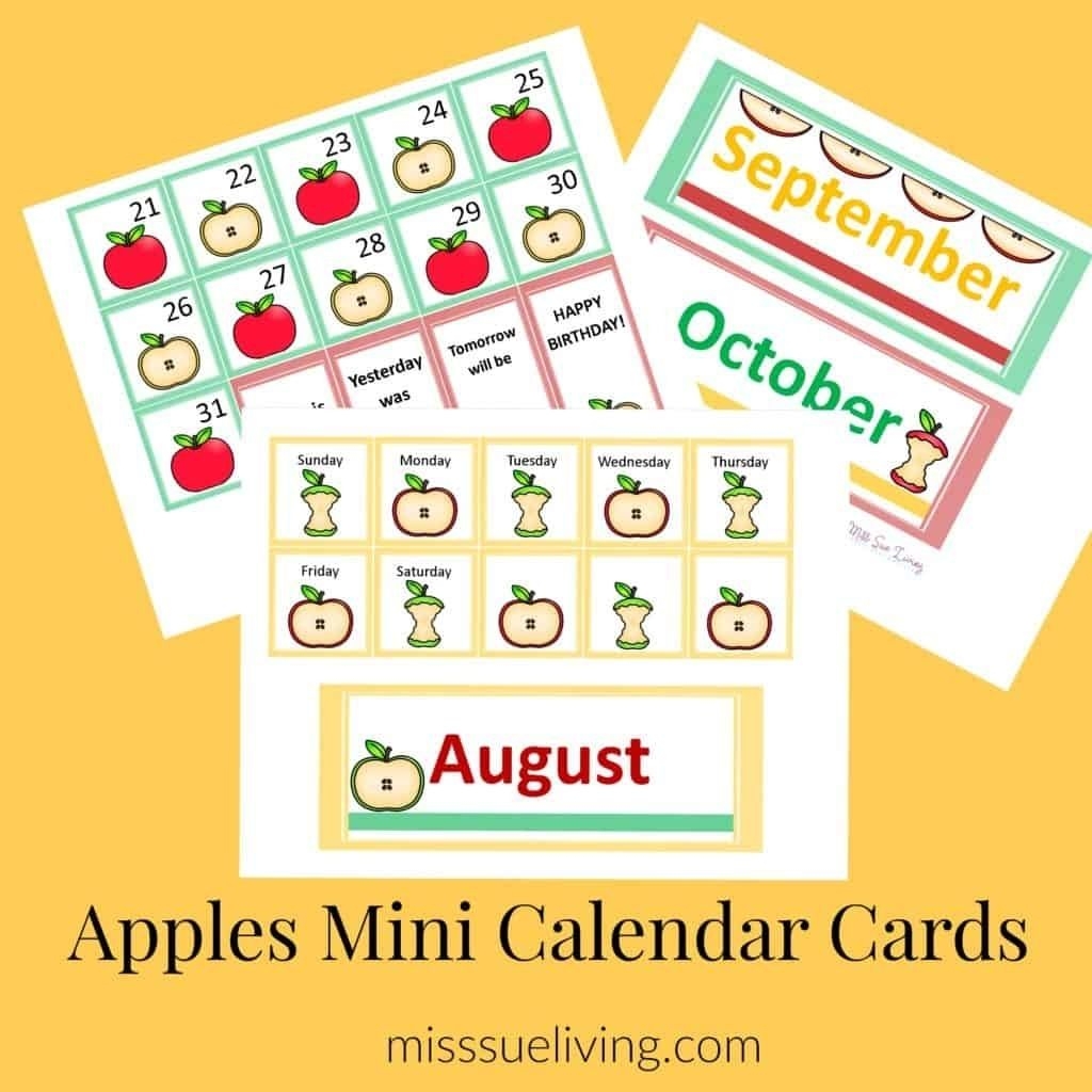 printable pocket chart calendar cards | month calendar